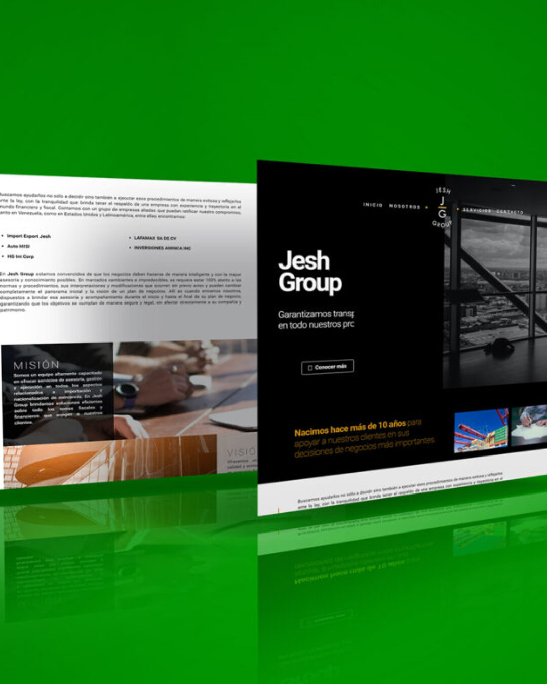 Web Mockup Jesh Jesh Group