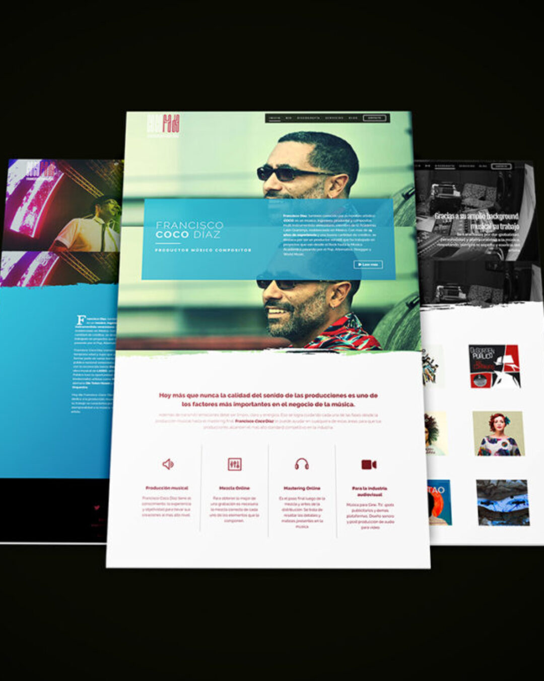 Web mockup Cocofade Cocofade